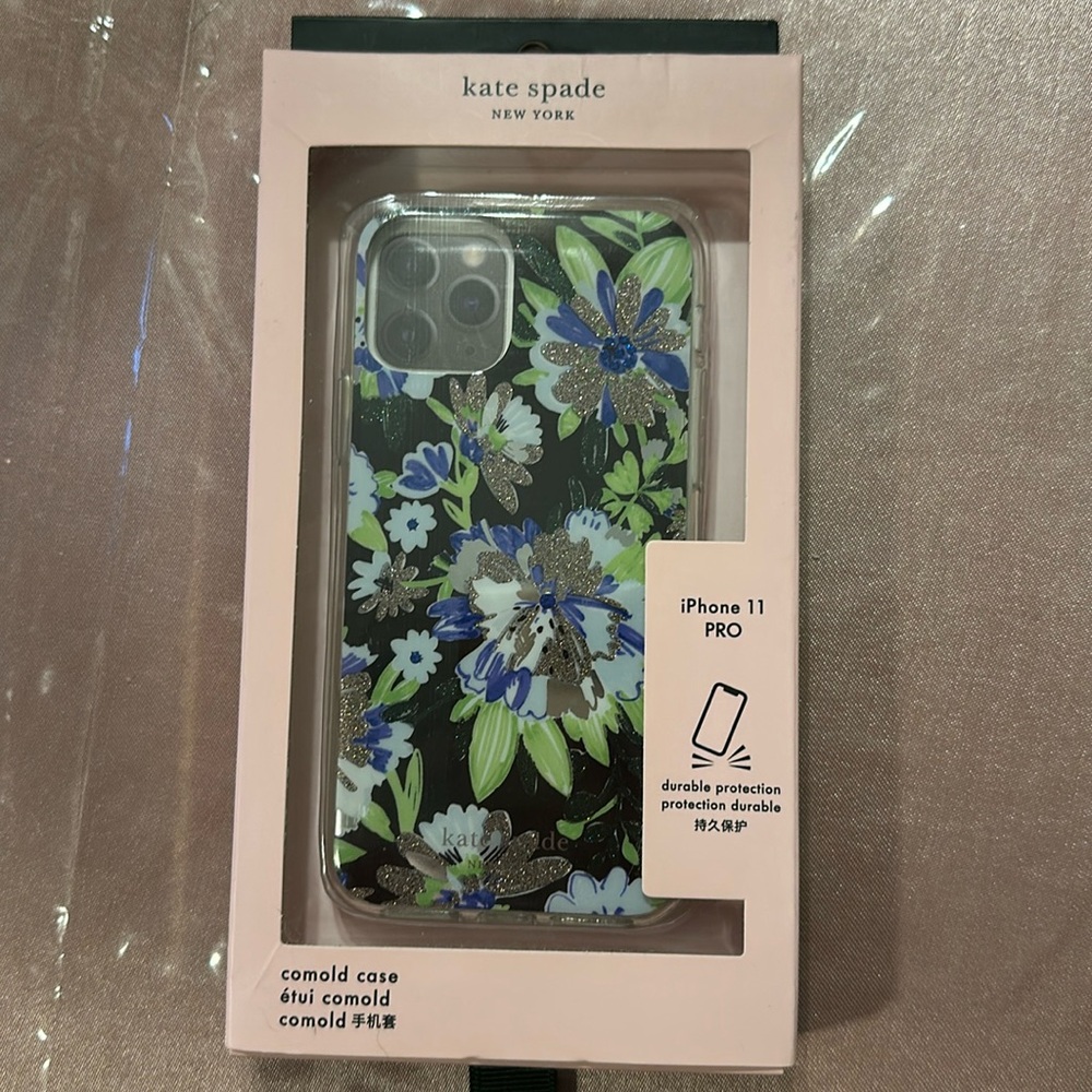 Kate Spade New York Brand New iPhone 11 Pro case -floral,sparkle, colorful